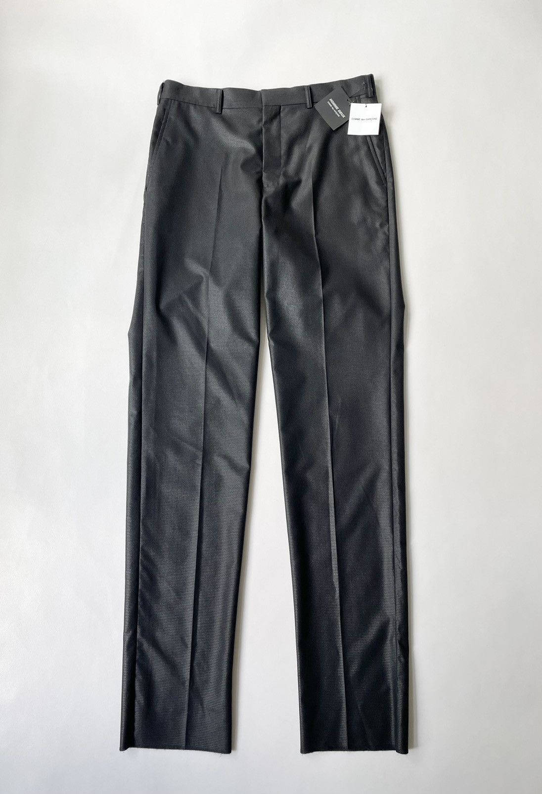 Comme des Garcons S/S 15 Black ‘Shimmer Grid Check’ Trousers Size US 34 / EU 50 - 1 Thumbnail
