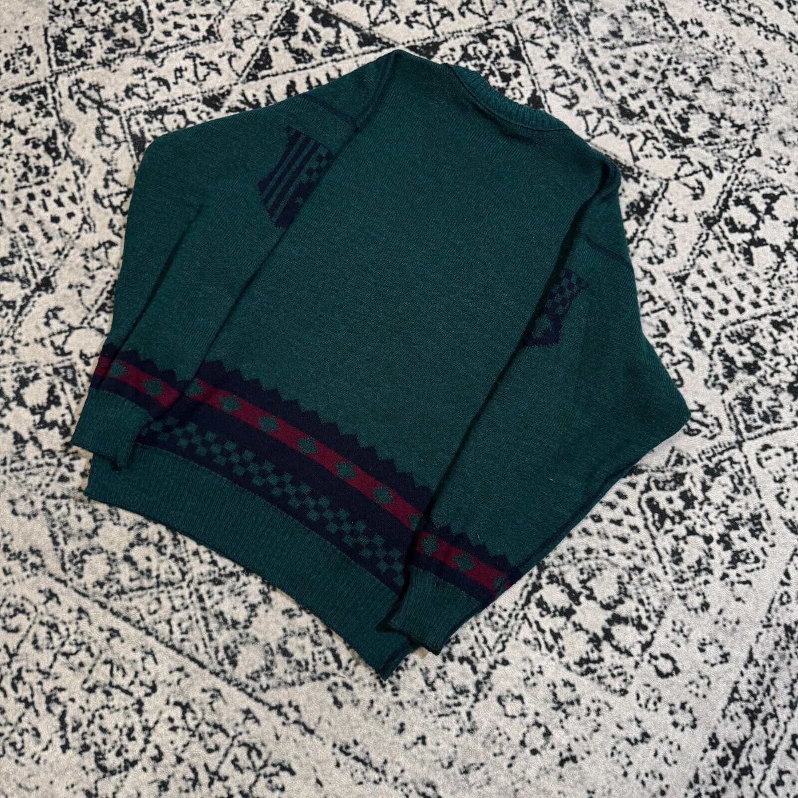 Vintage Vintage Unisex Green Wool Sweater Size S Boho Grunge Smart Size US S / EU 44-46 / 1 - 10 Thumbnail