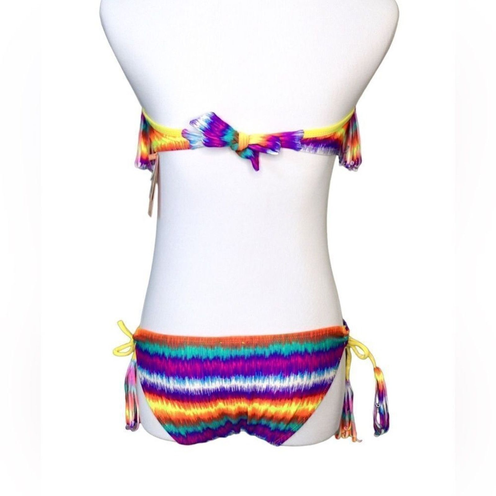 Other Eve's Temptation Psychedelic Fringed Bikini Swimsuit SMALL Size S / US 4 / IT 40 - 6 Thumbnail
