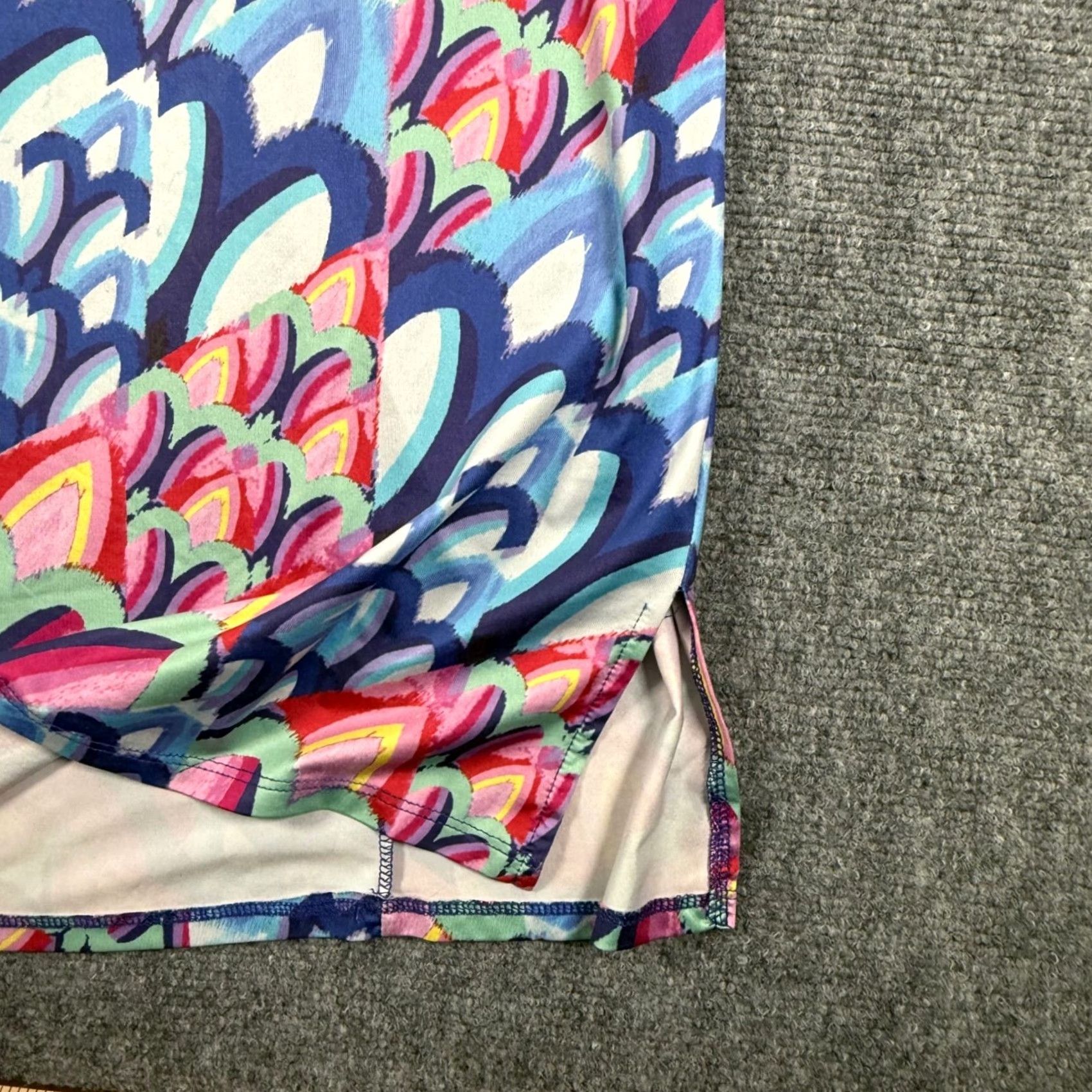 Paradise Paradise Bay Tank Dress Colorful Print Sleeveless Casual Keyhole Neck L Beach Size L / US 10 / IT 46 - 3 Thumbnail