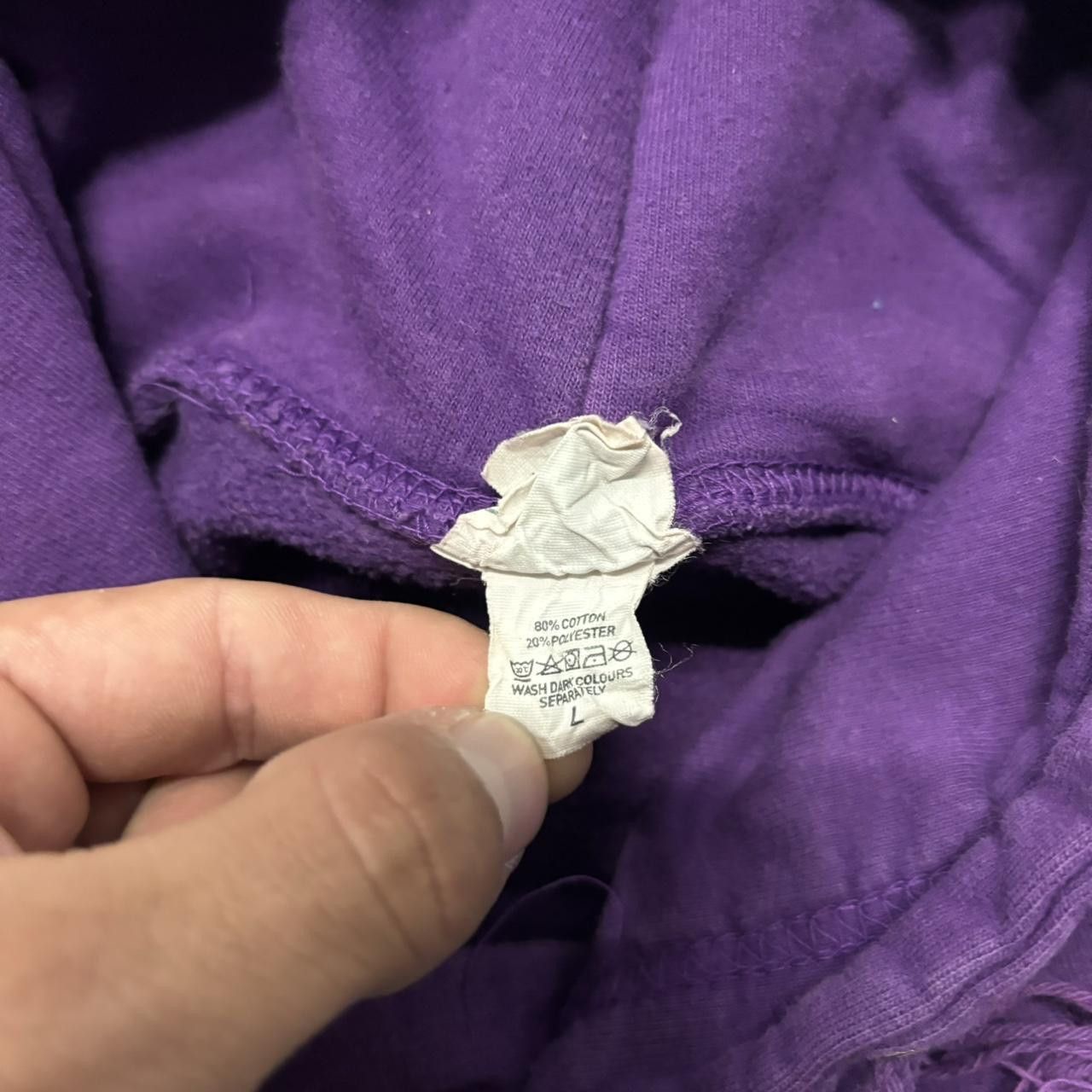 Japanese Brand × Vintage Crazy Vintage Y2K/2000s Purple EDM Rave Cyber Hoodie! Size L / US 10 / IT 46 - 7 Thumbnail