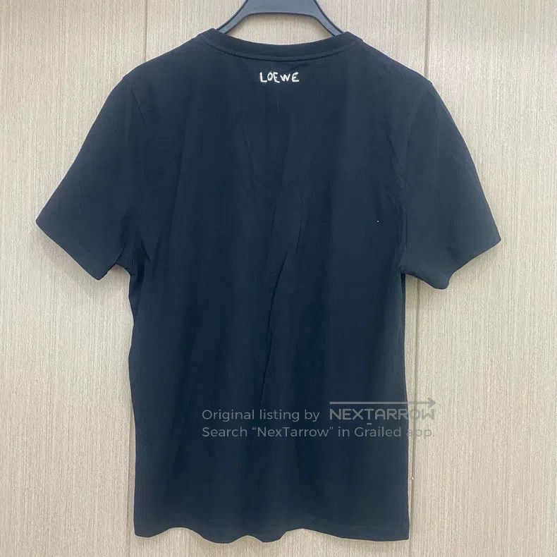 Loewe Loewe Black Round Neck Short Sleeve T-Shirt Size S / US 4 / IT 40 - 3 Thumbnail