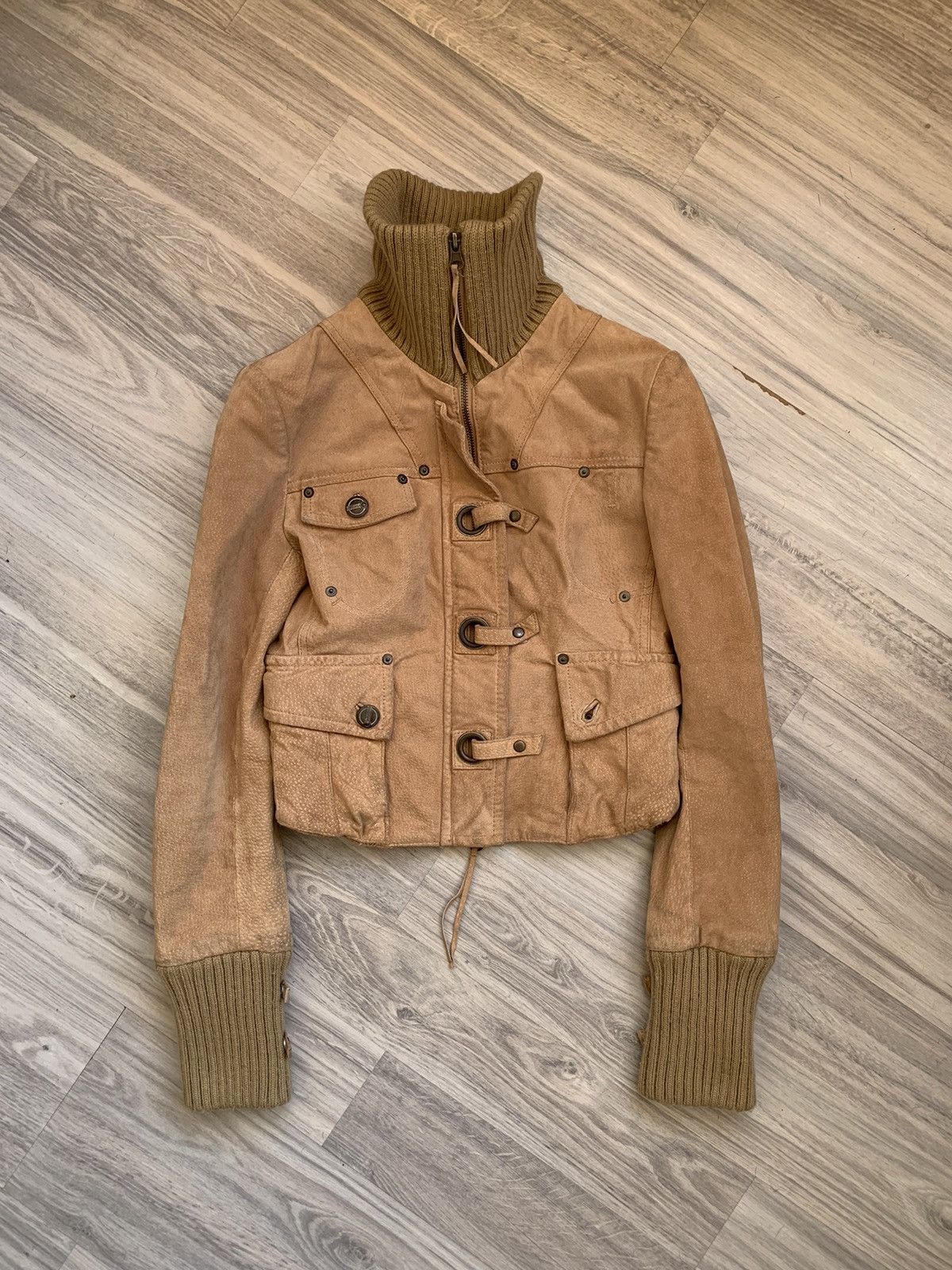 Genuine Leather Y2K Faded Sick Suede Leather Jacket gucci cavalli gaultier Size S / US 4 / IT 40 - 4 Thumbnail