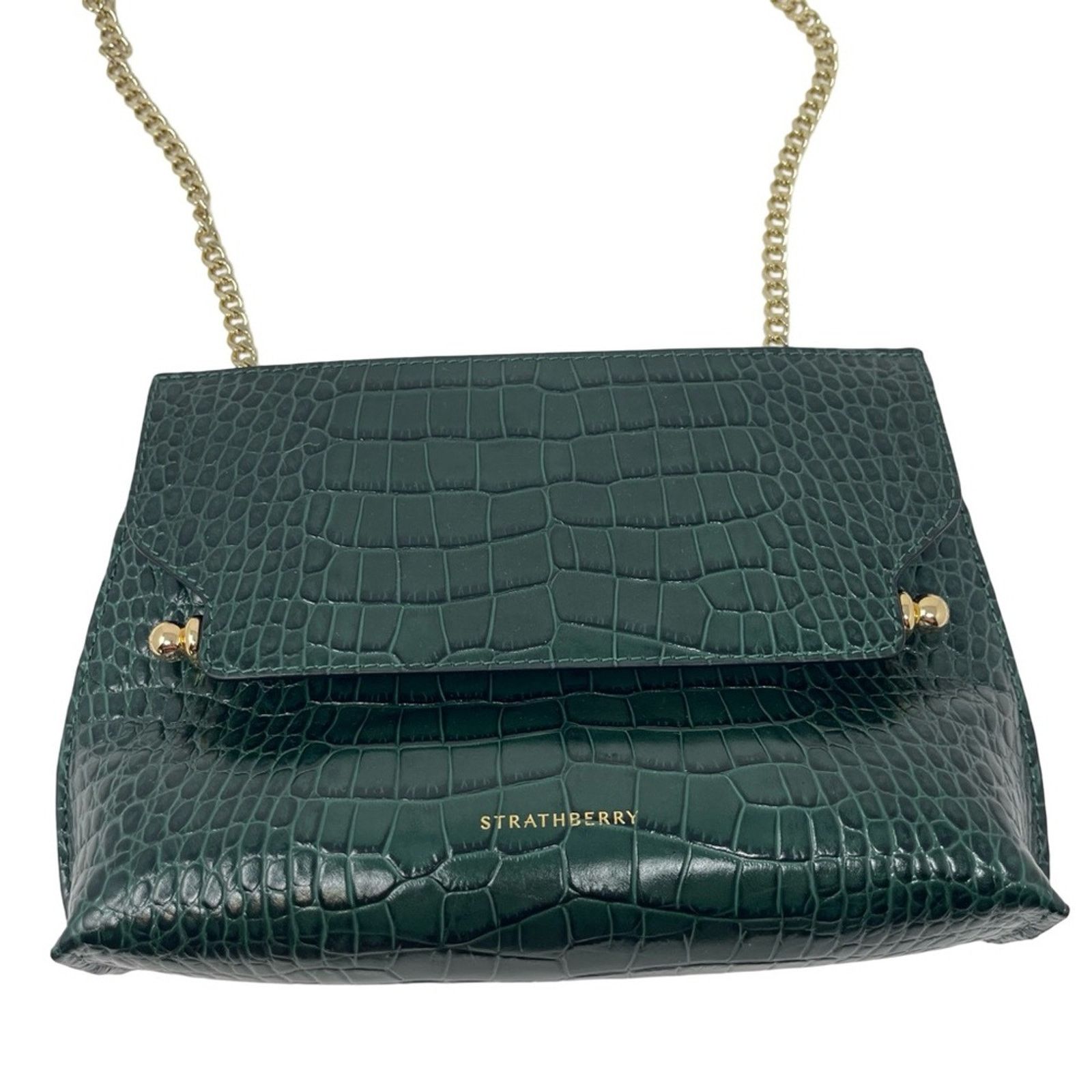 Strathberry Strathberry Stylist Crossbody Bag Green Bottle crock emboss Size ONE SIZE - 4 Thumbnail