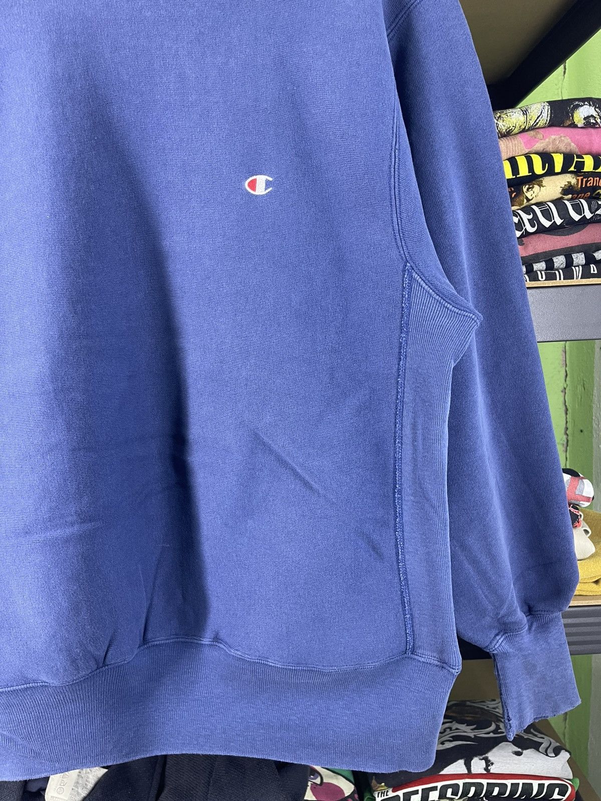 Champion Vintage Champion Reverse Weave Small Logo Blue Sweatshirt Size US L / EU 52-54 / 3 - 4 Thumbnail