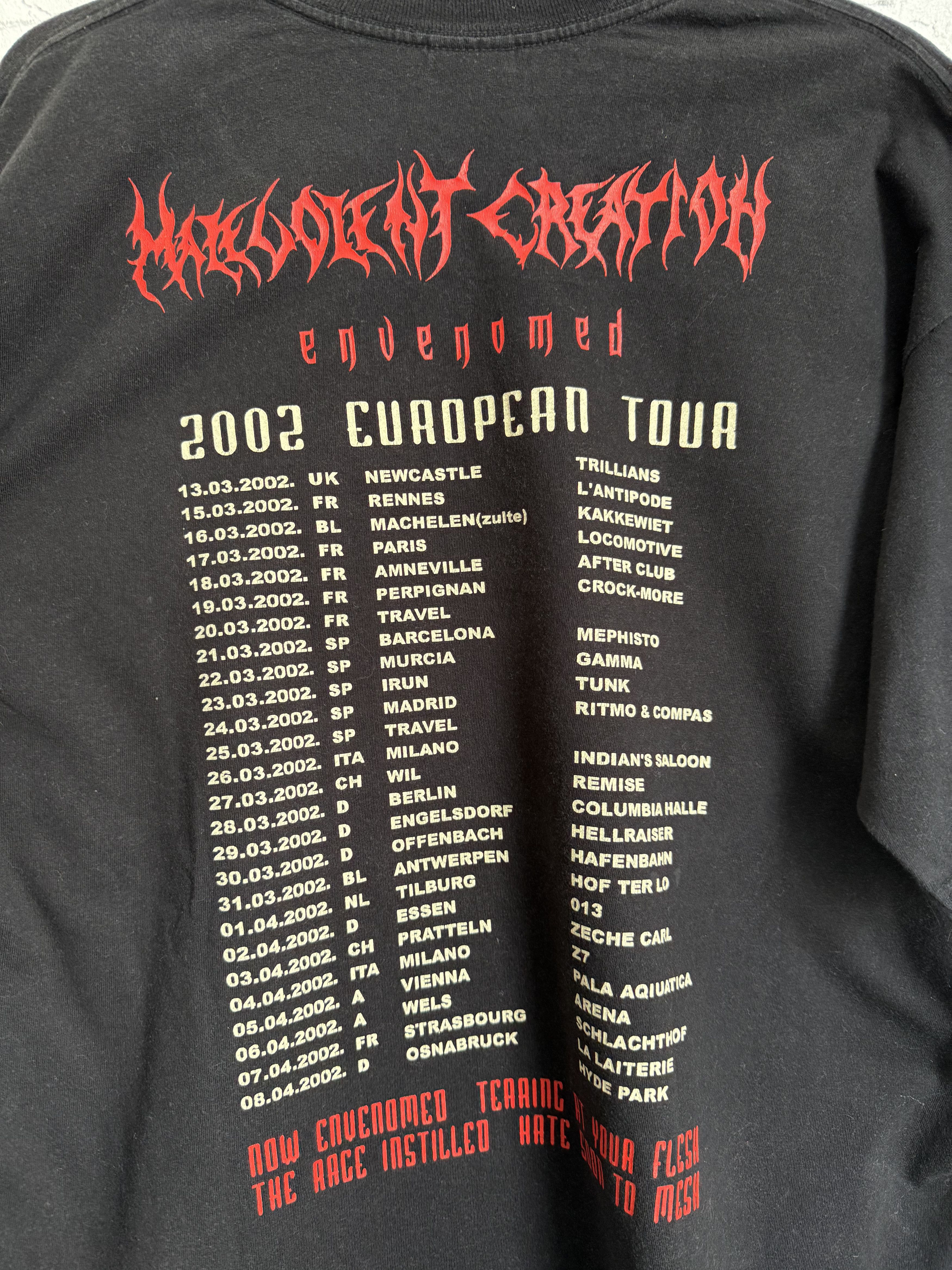 Vintage Malevolent Creation Envenomed European Tour tee