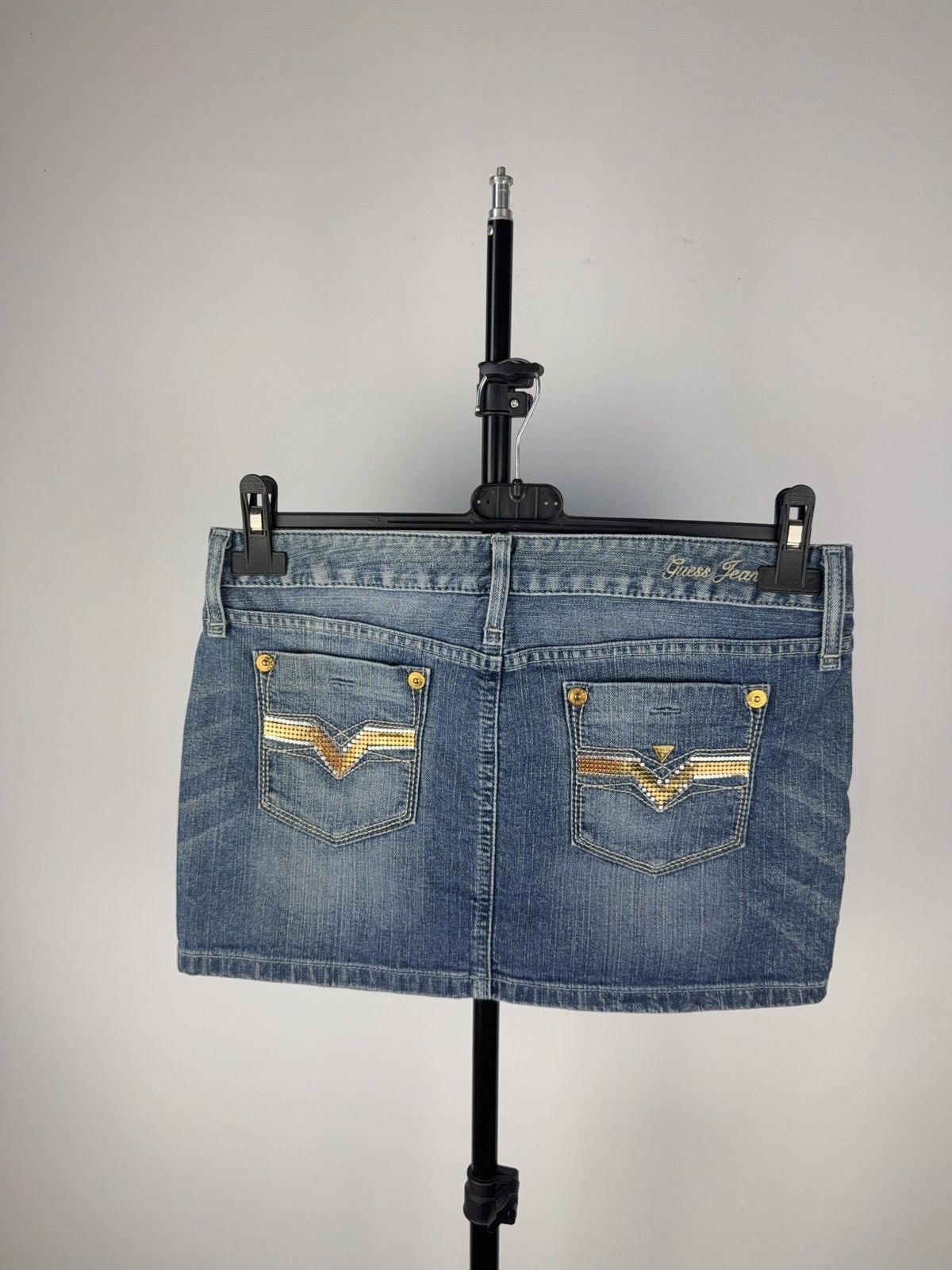 Guess × Japanese Brand Vintage 90s Y2K Guess Jeans Punk Rock Mini Skirt Size Size 29" - 3 Thumbnail