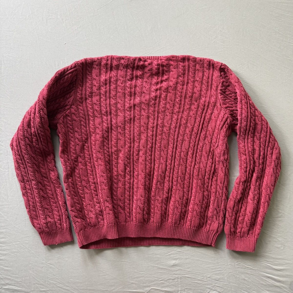Vintage Vintage Wainscott Cable Knit V-Neck Sweater Size M / US 6-8 / IT 42-44 - 2 Thumbnail