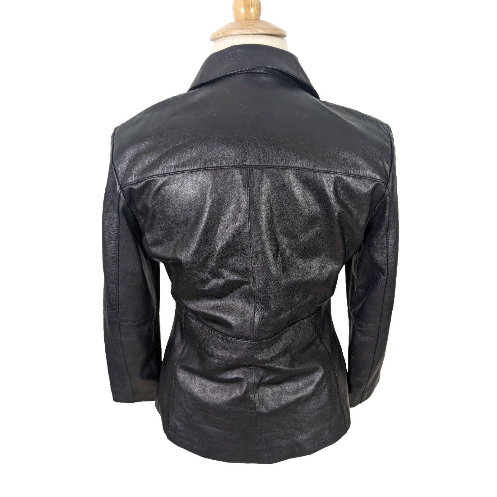 Vintage VINTAGE Wilsons Leather Black Leather Coat Jacket Moto Biker Bomber Womens Large Size L / US 10 / IT 46 - 3 Thumbnail