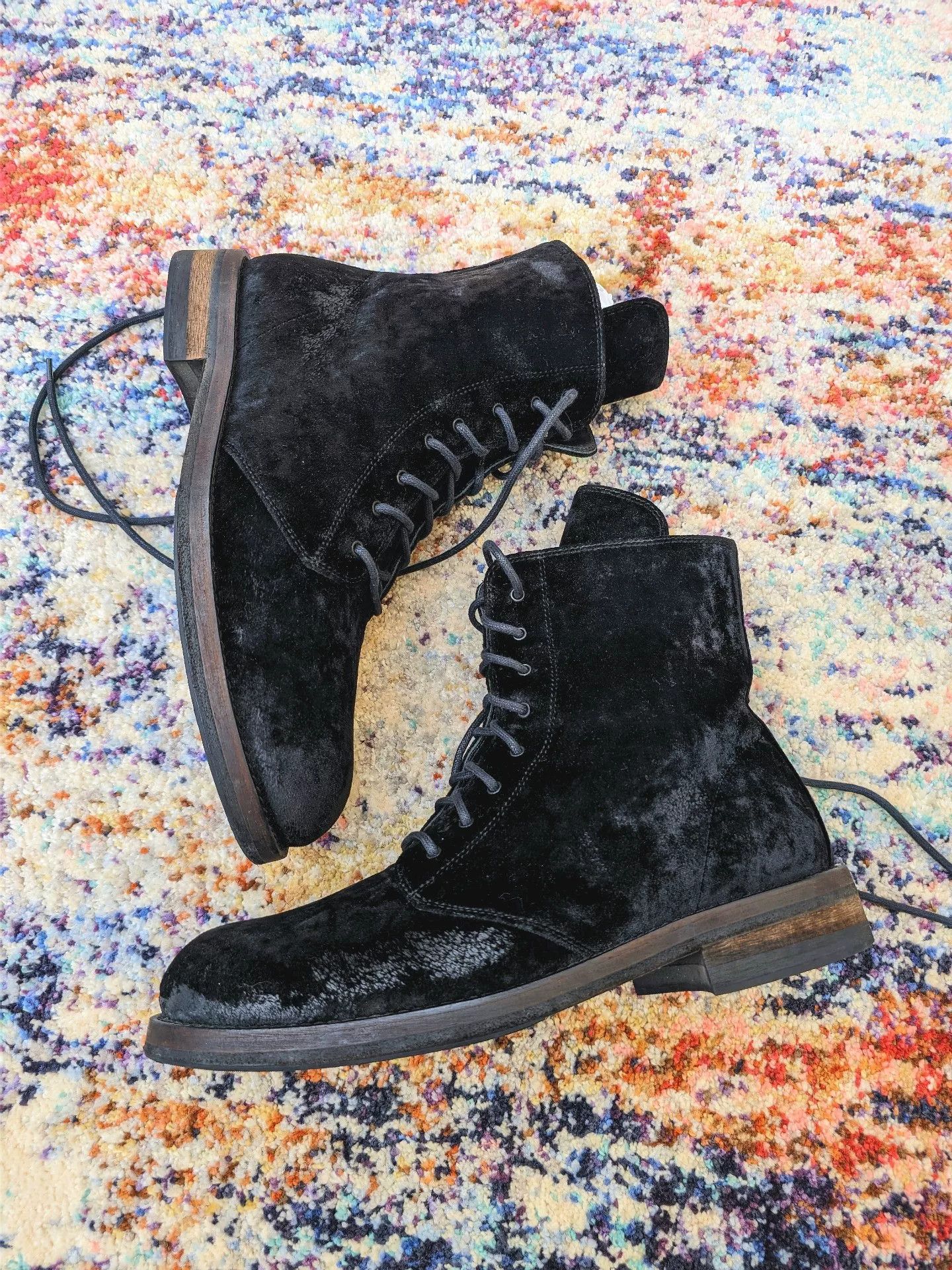 Ann Demeulemeester Ann Demeulemeester Men's Velvet Boots Size US 9.5 / EU 42-43 - 1 Thumbnail