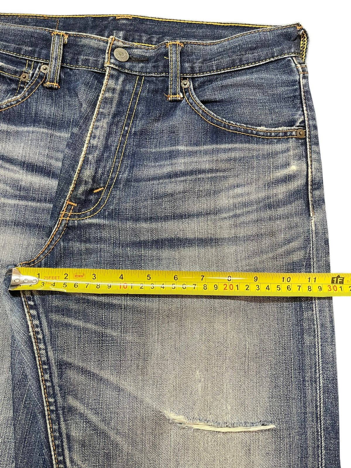 Levi's Vintage 90s Levis 703 Blue Faded Wash Distressed Baggy Jeans Size US 31 - 15 Thumbnail