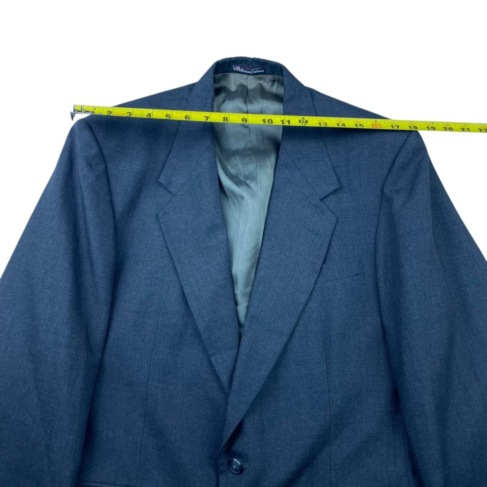 Stafford VTG Stafford Men’s 100% Wool 2-Button Blazer Jacket Gray • U Size 42R - 8 Thumbnail