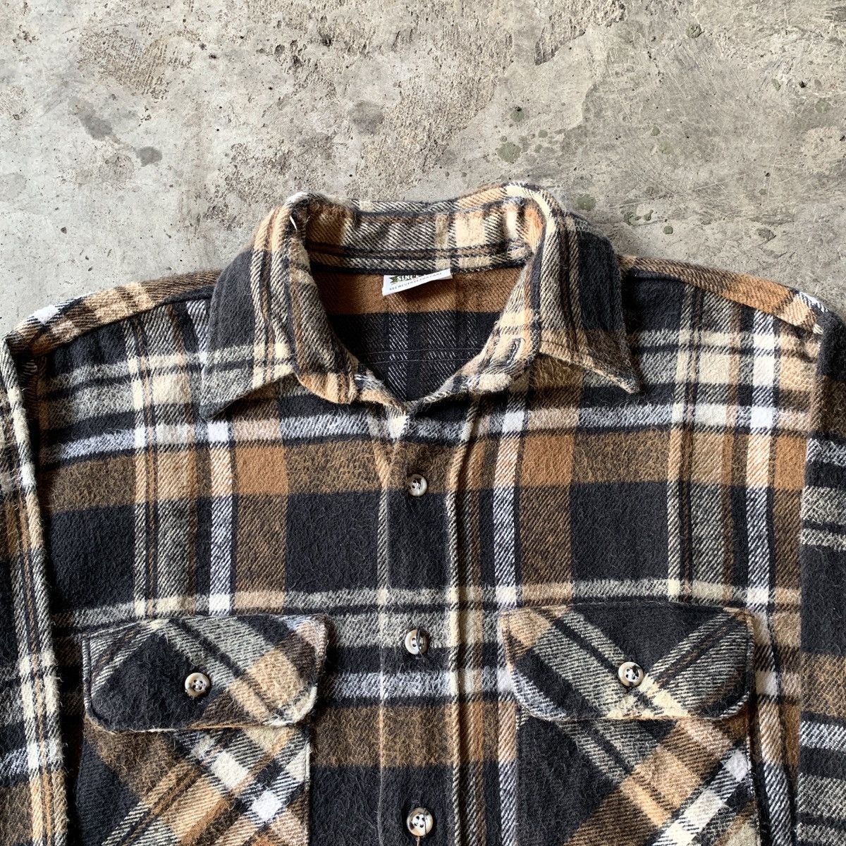 FiveBrother 1990s Plaid Brown & Orange Fivebrother Flannel Size US M / EU 48-50 / 2 - 1 Thumbnail