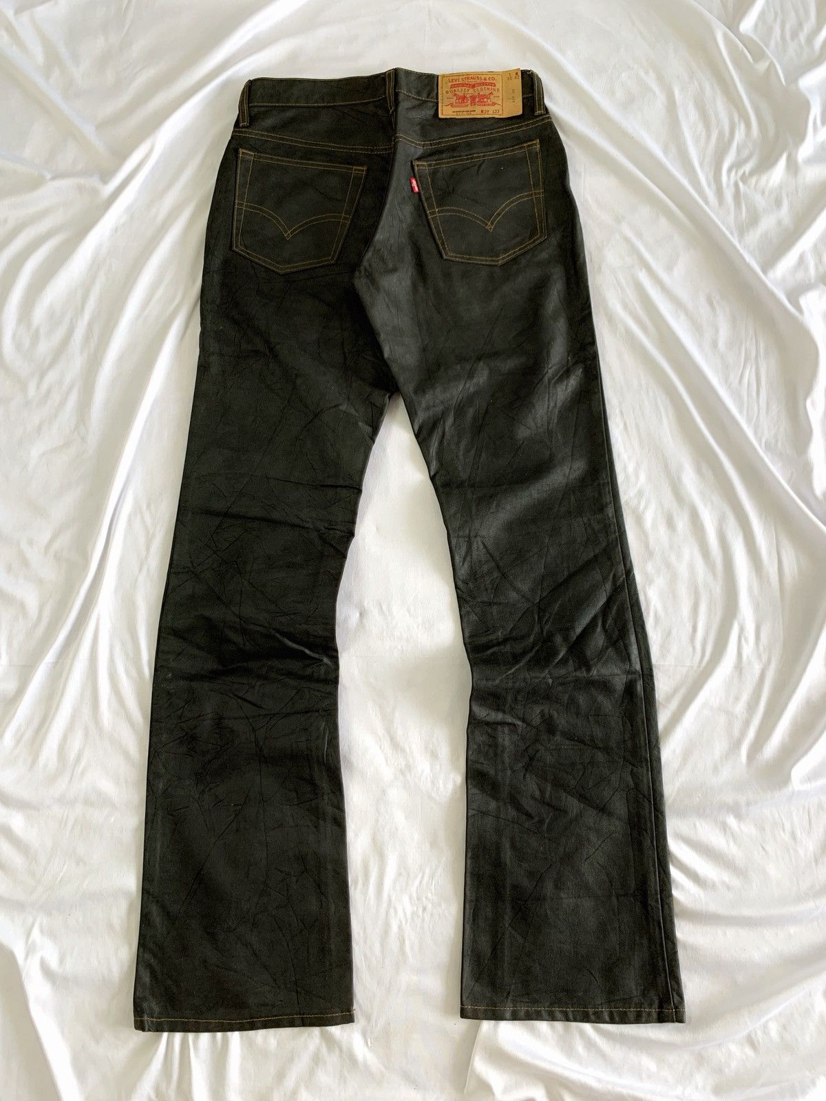 Levi's Waxed levis 517 flare jeans ifsx lgb kmrii fuga numbernine Size US 28 / EU 44 - 3 Thumbnail