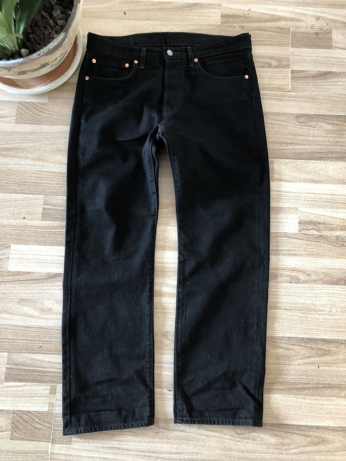 Levi's Levi’s 501 Jeans W33 x L30 Straight Black Denim Size US 33 - 4 Thumbnail