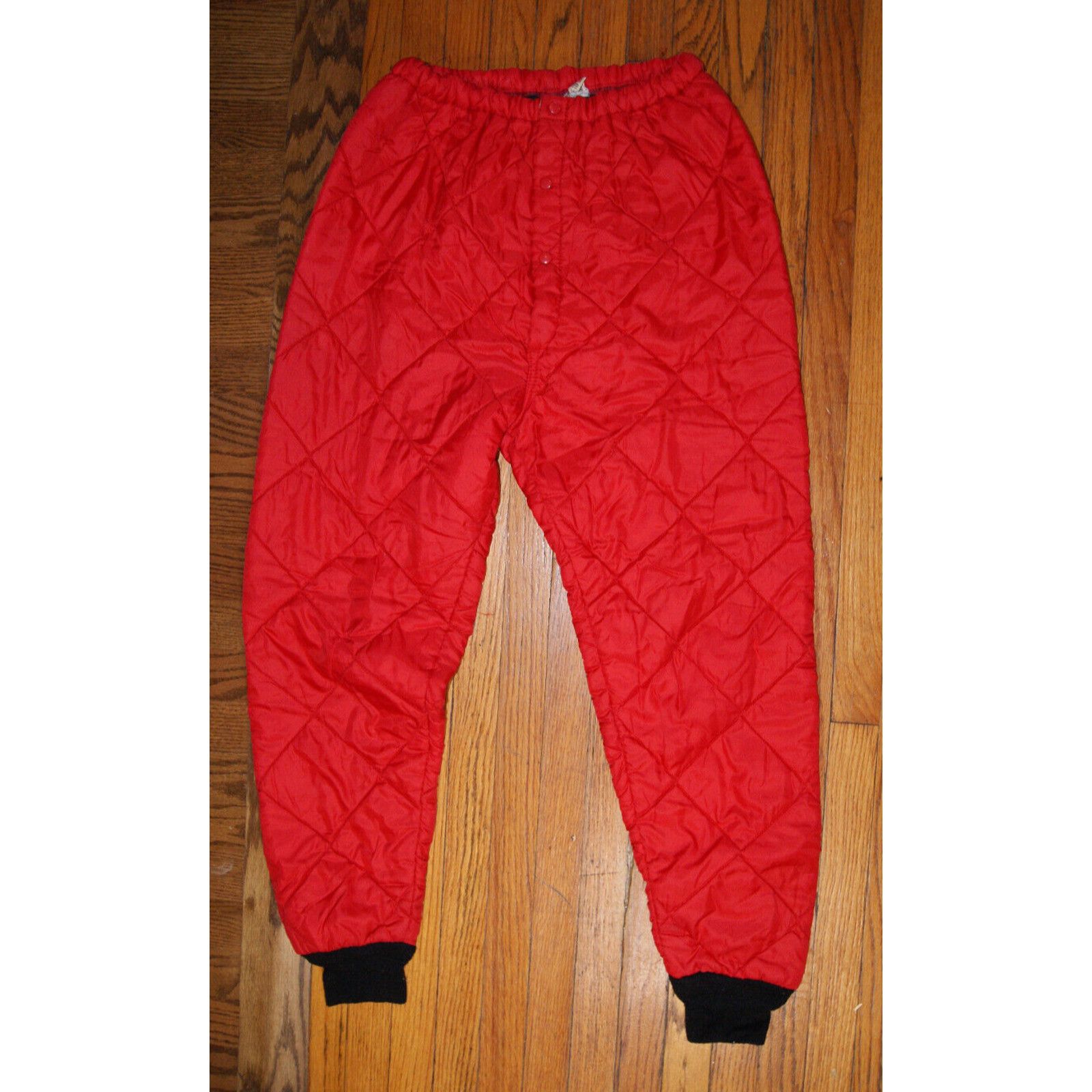Other VTG Marshall Gamemaster Red Quilted Hunting Snow Pants Men L Size US 38 / EU 54 - 1 Thumbnail