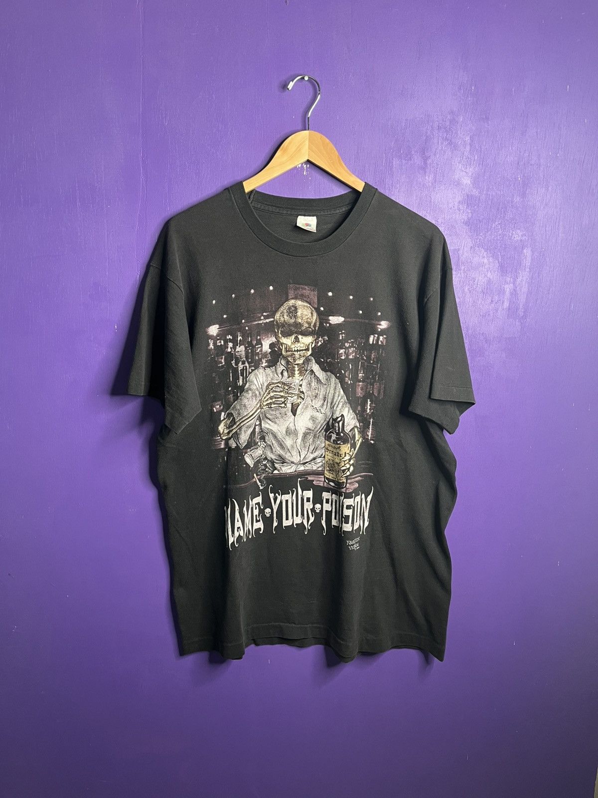 Vintage 1994 Fashion Victim pick your poison t-shirt