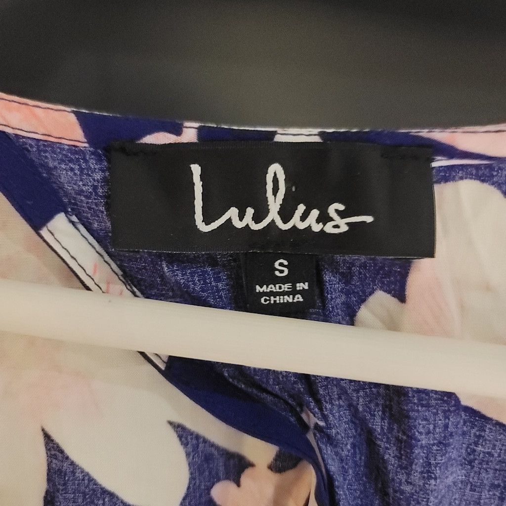Lulus NWT Lulu's Azalea Regalia Navy Blue Floral Wrap Maxi Dress Size S / US 4 / IT 40 - 10 Thumbnail