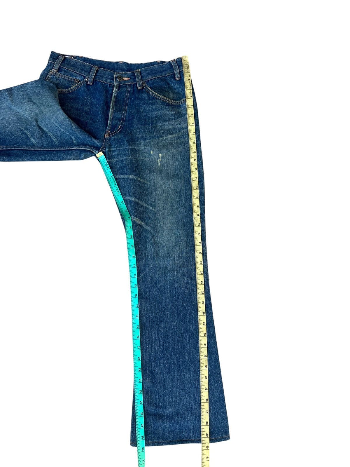 Backbone Backbone X Bobson Japan Distressed Fade Denim Bootcut Jeans Size US 31 - 6 Thumbnail