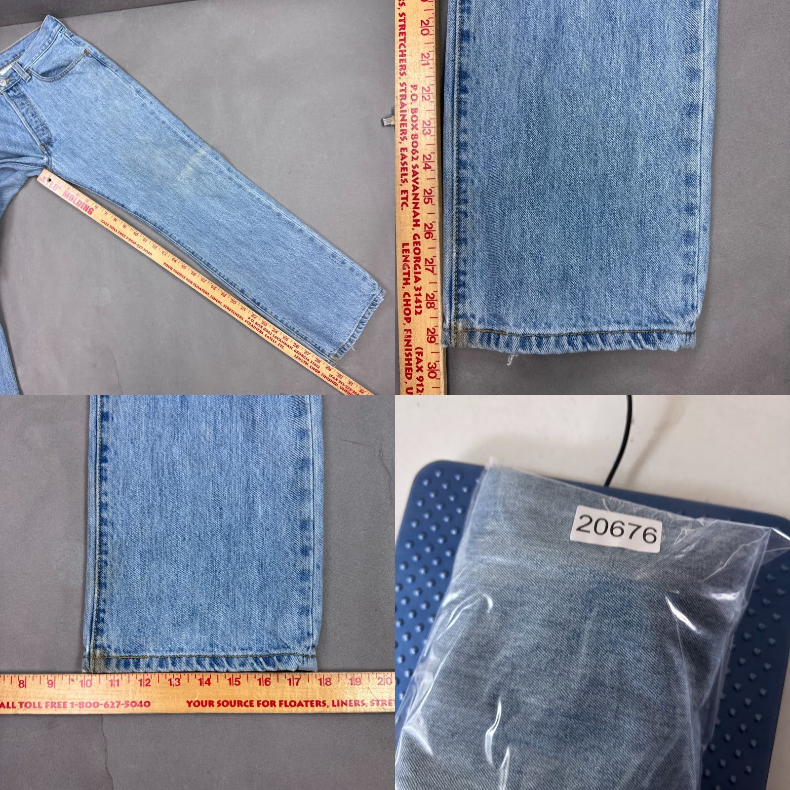 Levi's Levis 501 Jeans Mens 32x29 Blue Button Fly Denim Straight Pants 5-Pocket Size US 32 / EU 48 - 11 Thumbnail