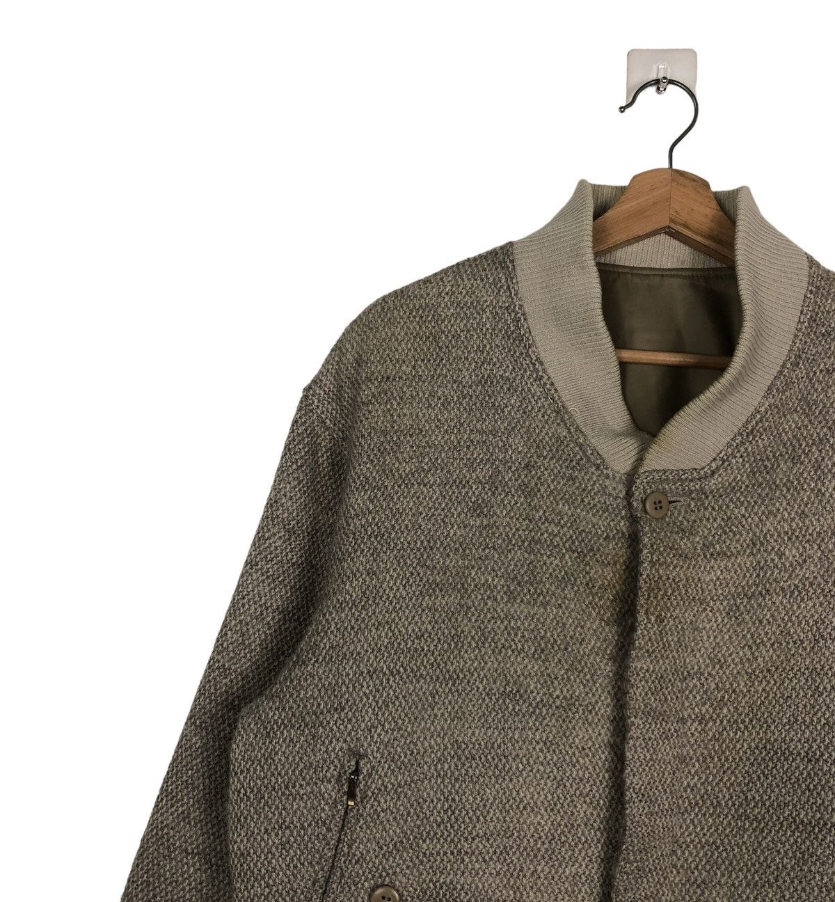 Vintage 🔥VINTAGE WOOL BOMBER JACKET HERRINGBONE WOODHOUSE JAPAN Size US M / EU 48-50 / 2 - 7 Thumbnail