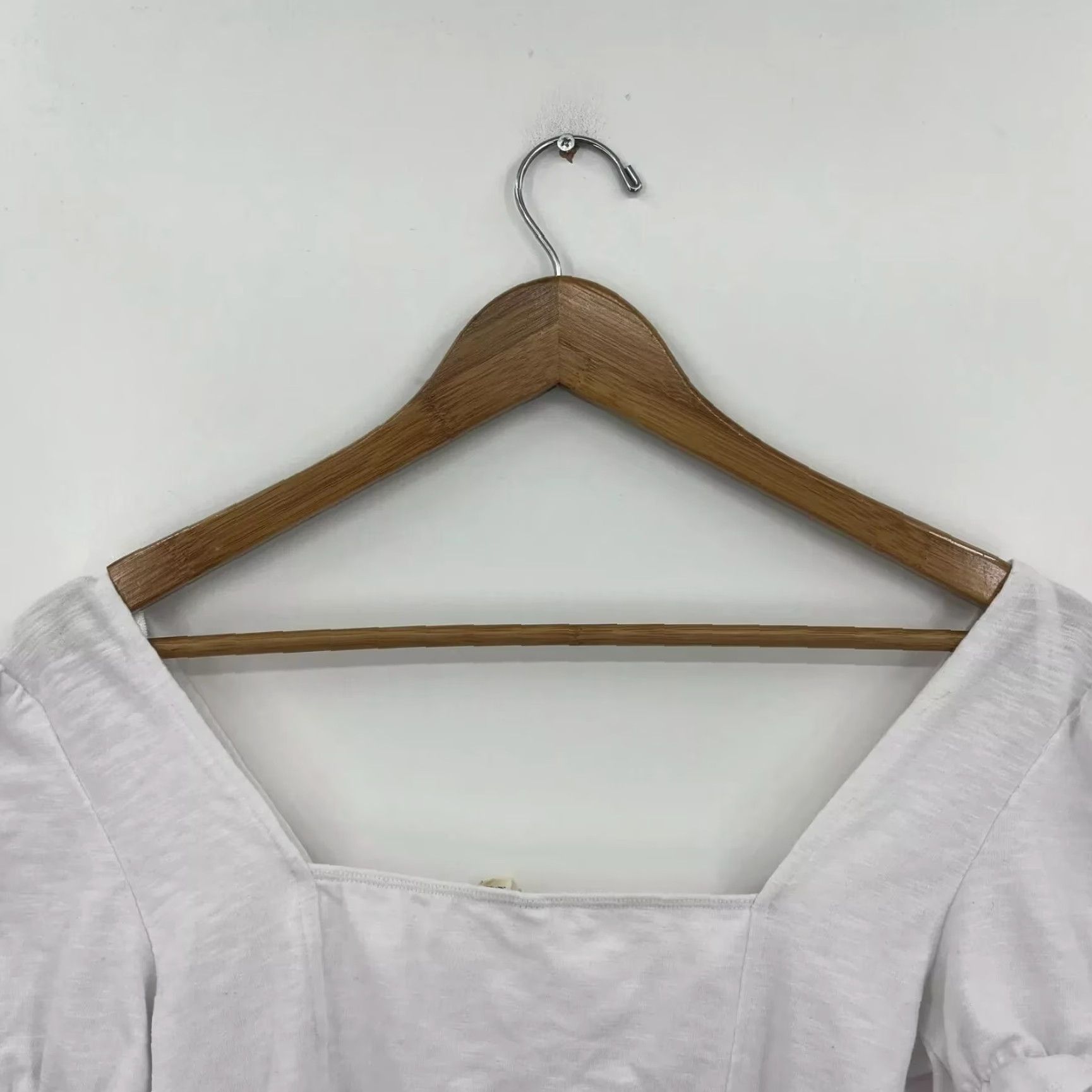 Vintage Kingston Blouse Shirt Women S Gray Square Neck Bow Puffy Sleeve 70s 80s 90s Casual Womens Size S / US 4 / IT 40 - 7 Thumbnail