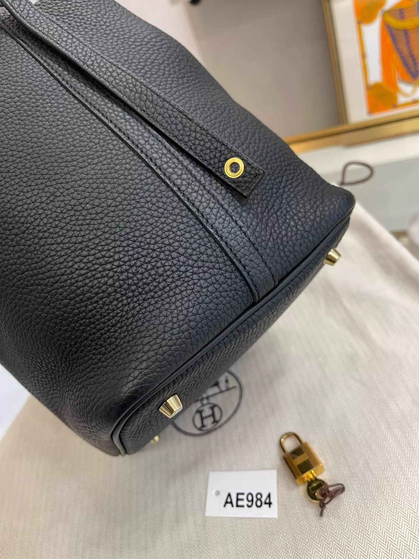 Hermes Hermès Picotin 22 Black & Gold Y Mint Dust Bag Lock Key Size ONE SIZE - 6 Thumbnail