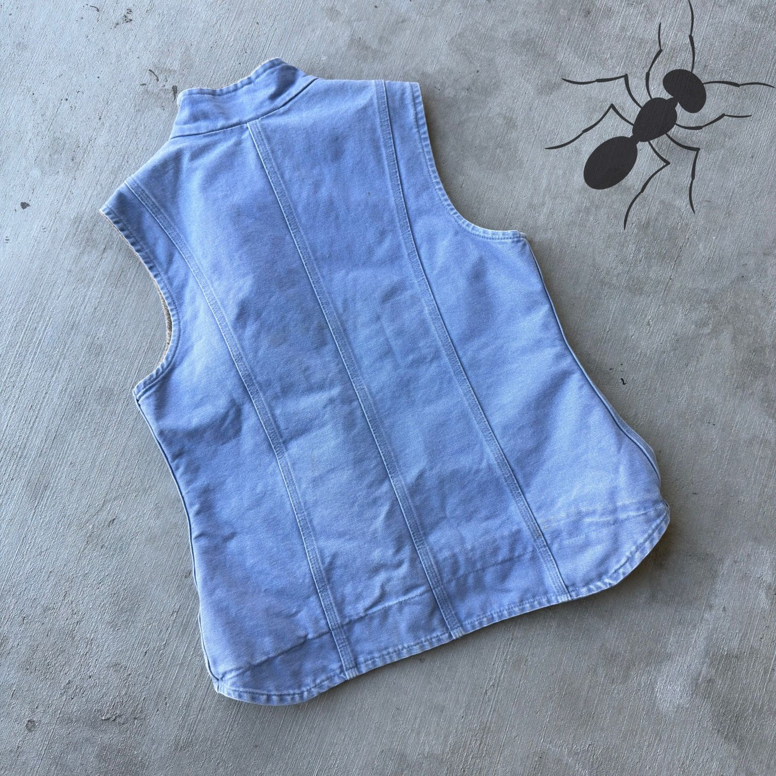 Carhartt × Vintage Carhartt WOMENS WV001 CUB light blue work wear vest Size US M / EU 48-50 / 2 - 4 Thumbnail