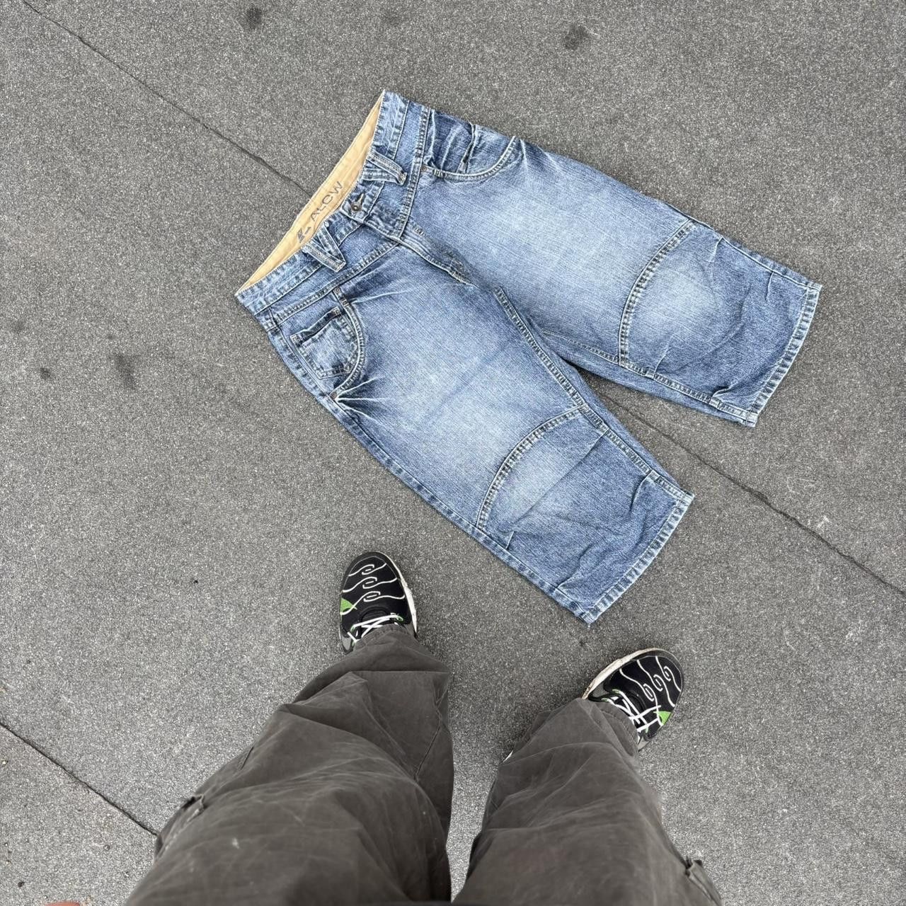 Japanese Brand × Vintage Faded Denim Shorts Size US 34 / EU 50 - 2 Thumbnail