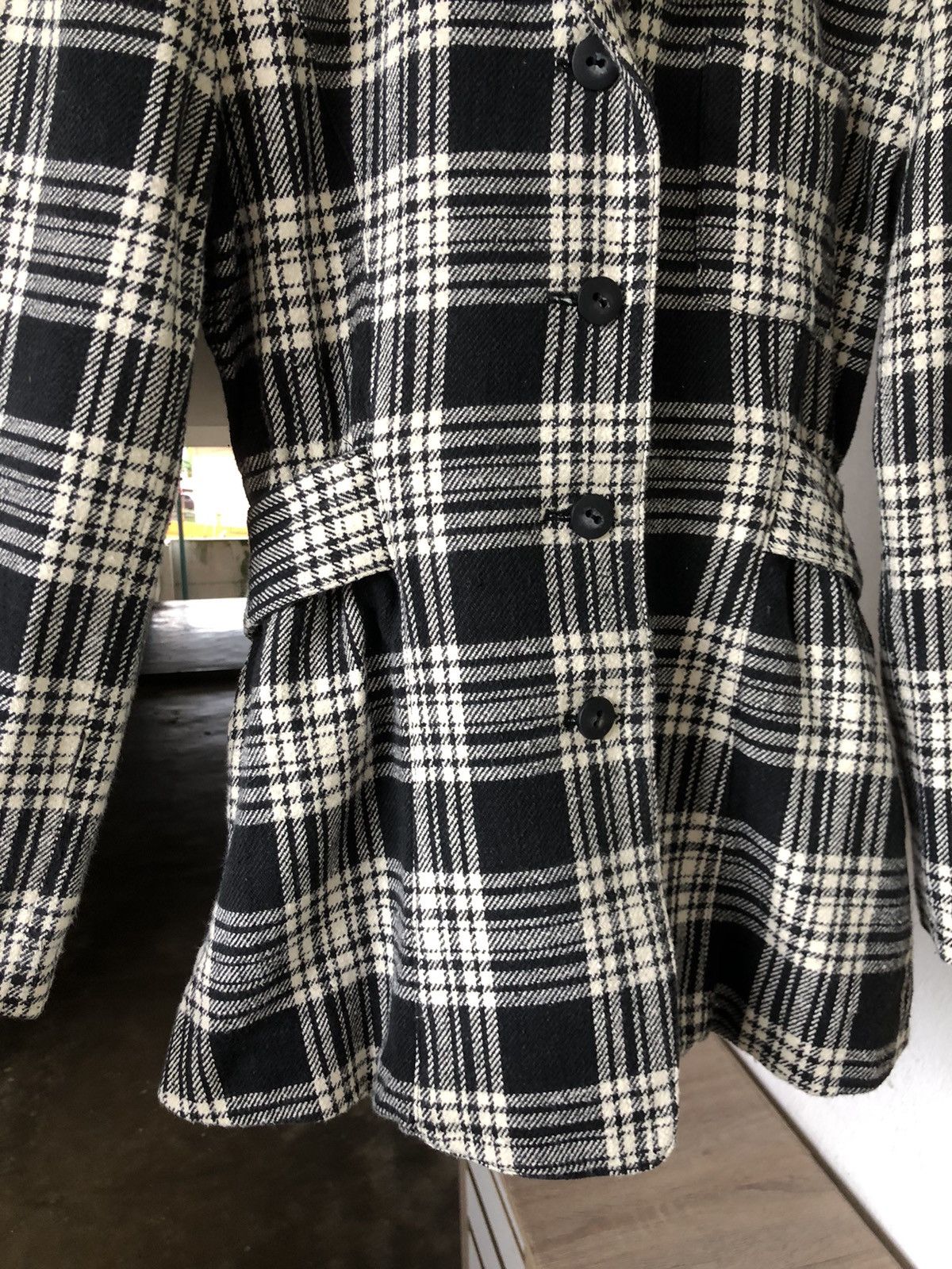 Issey Miyake Vintage Issey Miyake IS Cotton Checked Coat Jacket Size M / US 6-8 / IT 42-44 - 11 Thumbnail