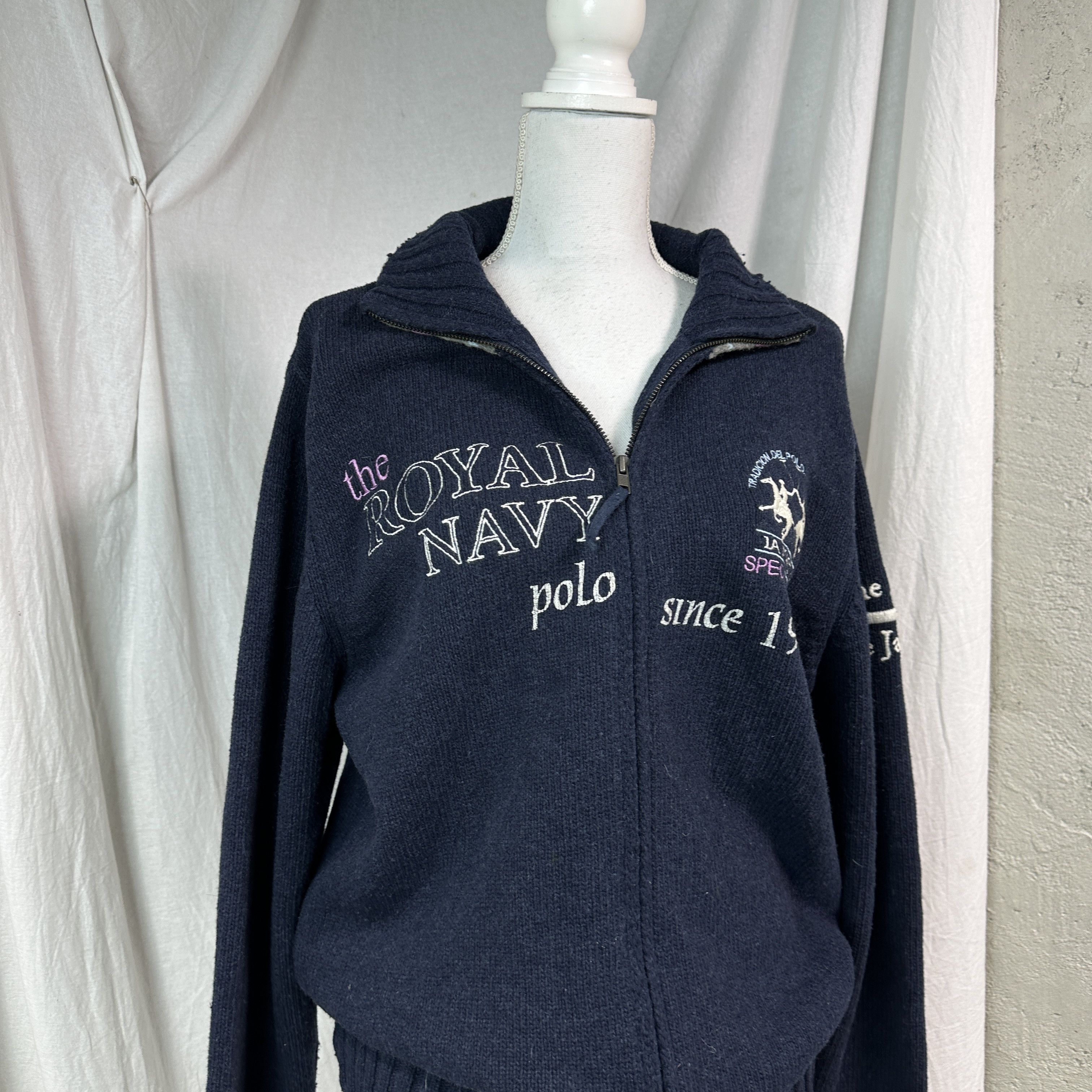 La Martina Vintage Woolen Streetwear La Martina Polo Zip Sweater Y2K Size US L / EU 52-54 / 3 - 6 Thumbnail