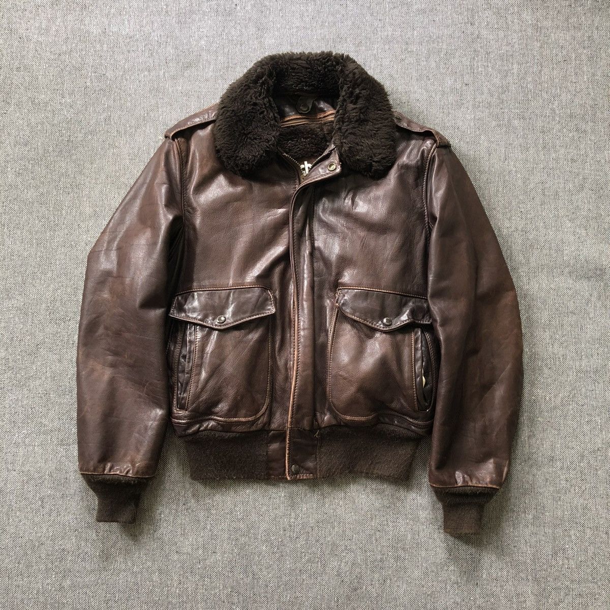 Schott SCHOTT NYC G-1 Flight Aviator Leather Bomber Jacket | Grailed
