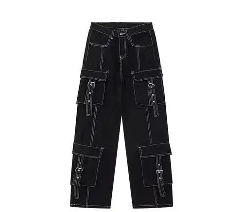Japanese Brand Black Cargo Carpenter Denim Jeans Size US 32 / EU 48 - 1 Thumbnail