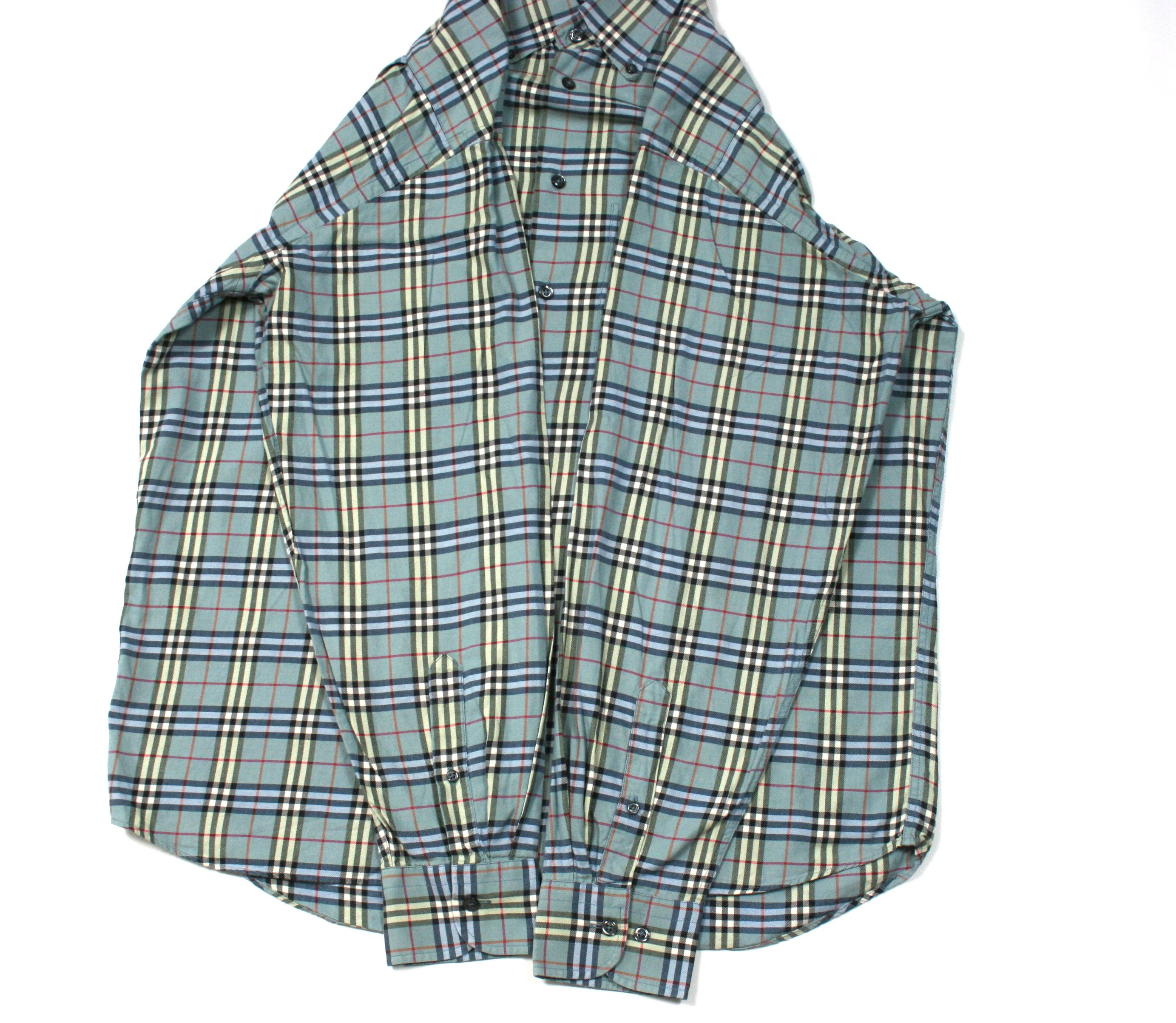 Burberry 00S Blue Nova Check Shirt Vintage Size US L / EU 52-54 / 3 - 6 Thumbnail