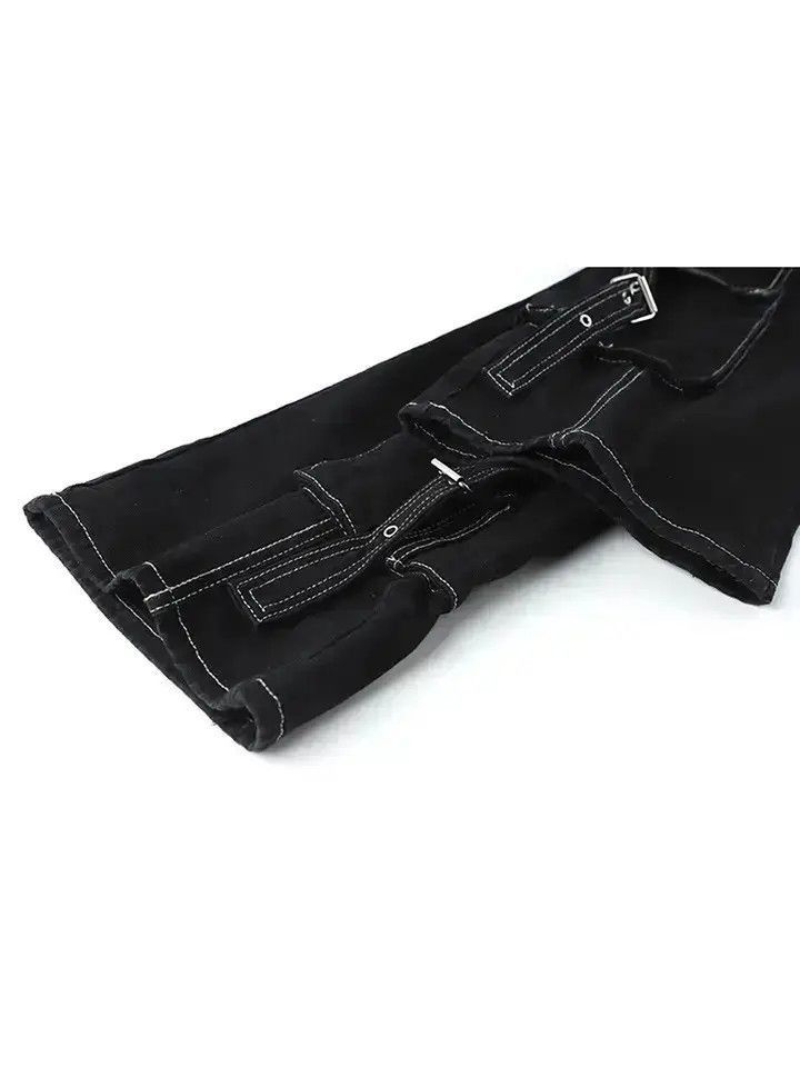 Japanese Brand Black Cargo Carpenter Denim Jeans Size US 32 / EU 48 - 5 Thumbnail