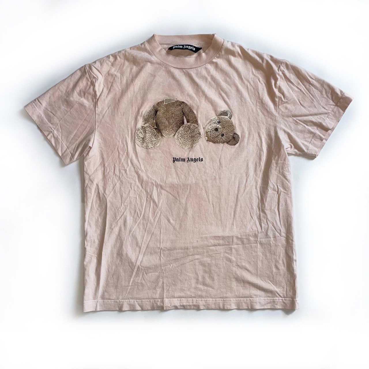 image of Italian Designers x Palm Angels Big Logo Bear T-Shirt Size: L in Light Beige, Men's (Size Large)