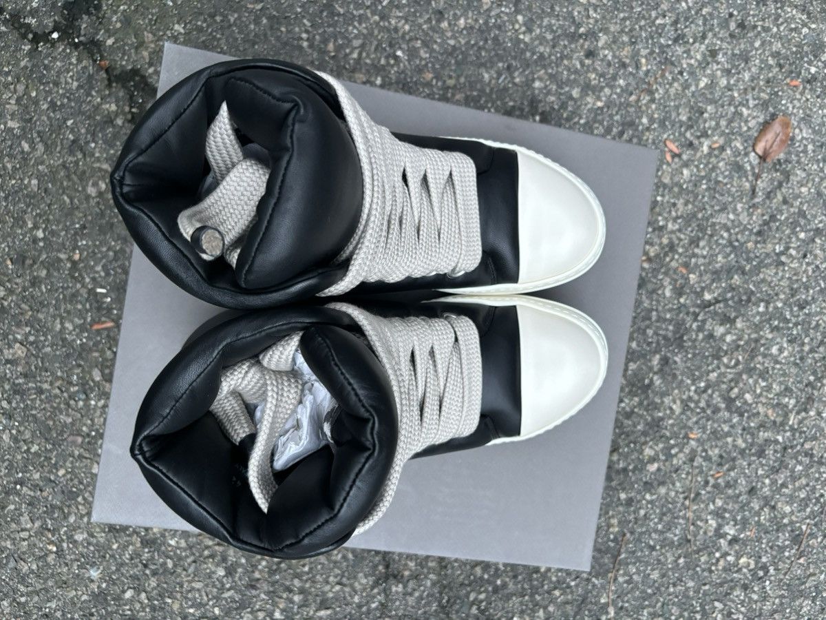 Rick Owens Black Padded Big Lace Leather Ramones Size US 9 / EU 42 - 4 Thumbnail