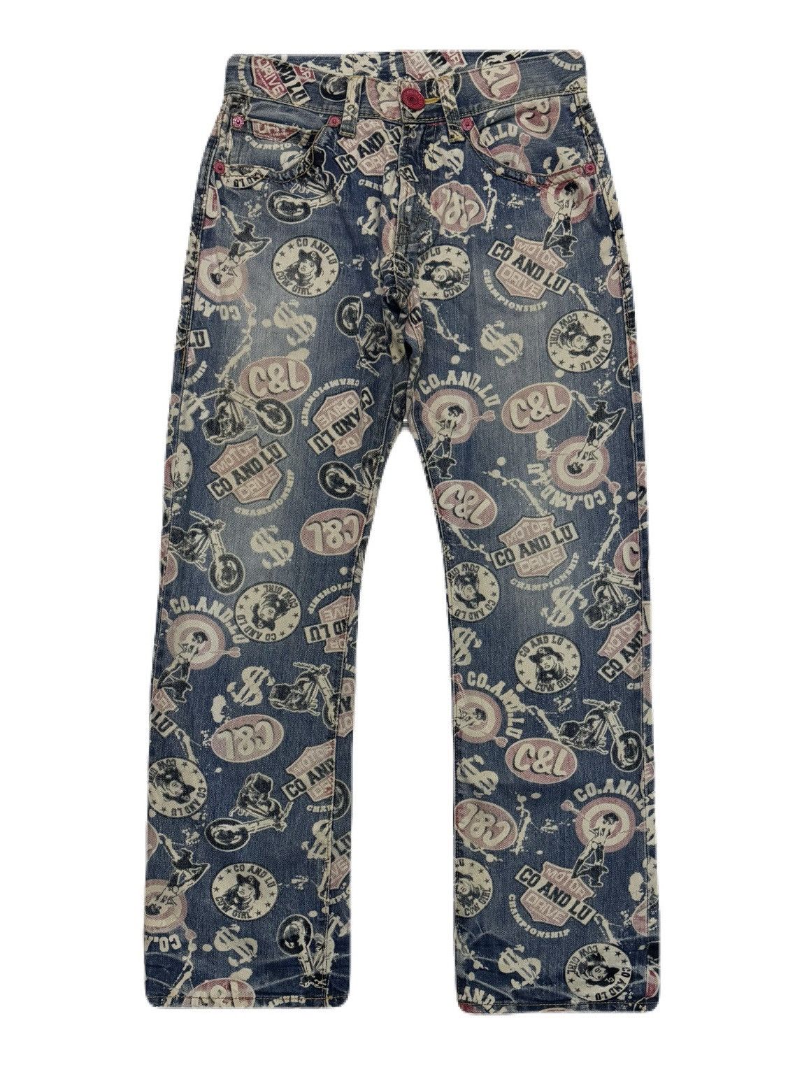 Japanese Brand CO&LU Rare Design Denim Pants Size 29" - 1 Thumbnail