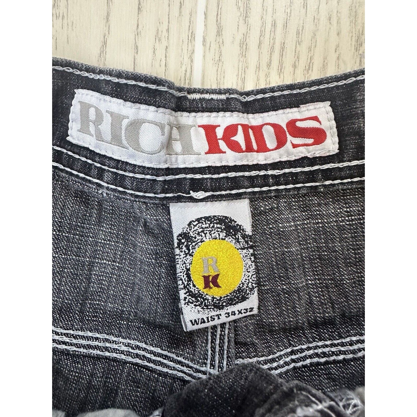Vintage Vintage y2k Rich Kids Baggy Jeans Size US 34 / EU 50 - 2 Thumbnail