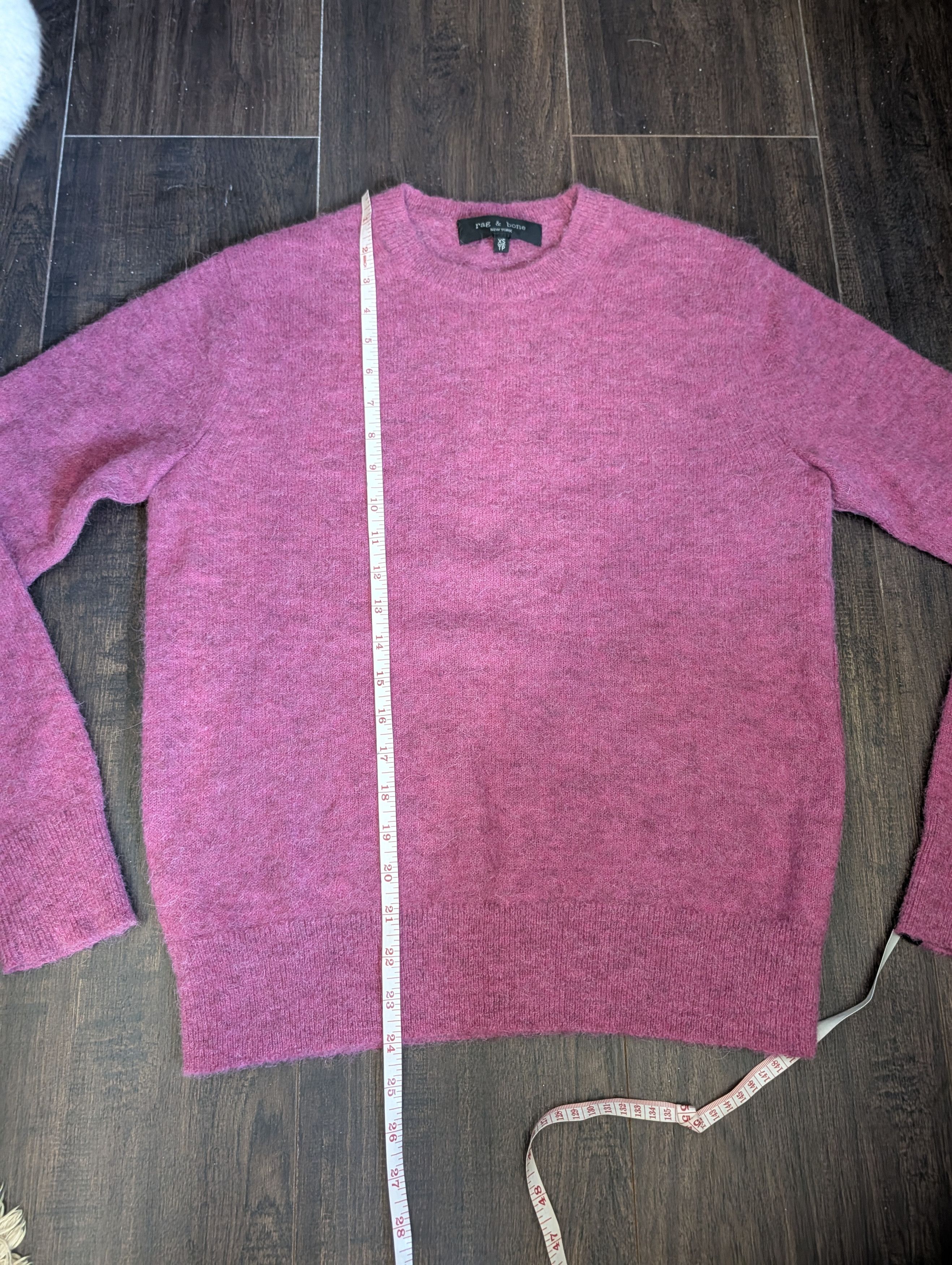 Rag & Bone ALPACA Fuzzy Knit Pink Rock N Roll Sweater XS Size US XS / EU 42 / 0 - 11 Thumbnail