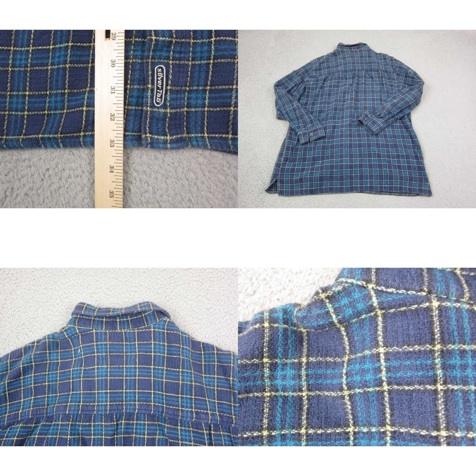 Levi's Vintage Levi's Shirt Mens Large Blue Plaid Flannel Silvertab Button Up Western Size US L / EU 52-54 / 3 - 8 Thumbnail