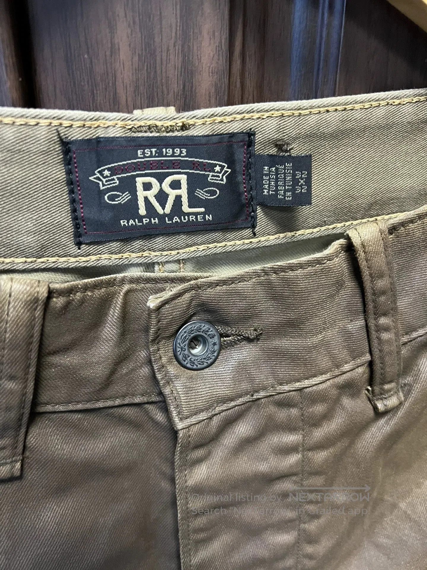 RRL Ralph Lauren RRL Oil Wax Military Long Pants Denim Jeans. Size US 32 / EU 48 - 5 Thumbnail