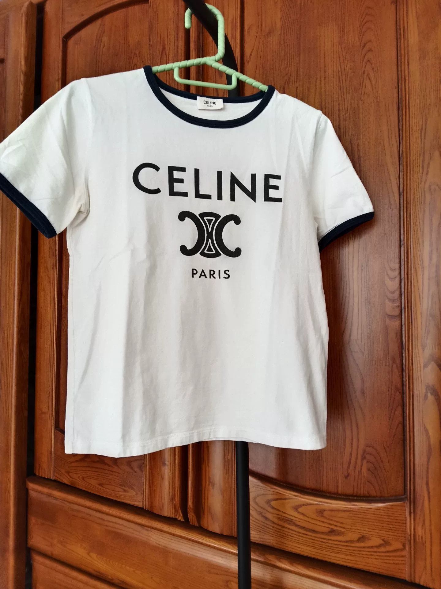 Celine Celine Paris White Short-Sleeve T-Shirt Size S / US 4 / IT 40 - 1 Thumbnail