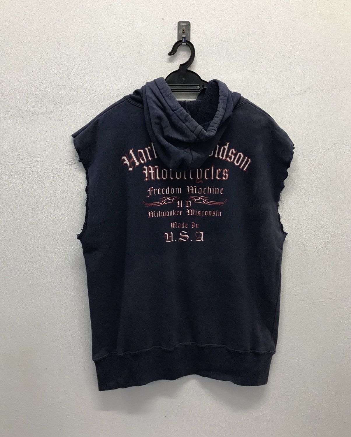 Harley Davidson × Vintage Vintage Harley Davidson Cycles Sleeveless Hoodie Size US L / EU 52-54 / 3 - 1 Thumbnail