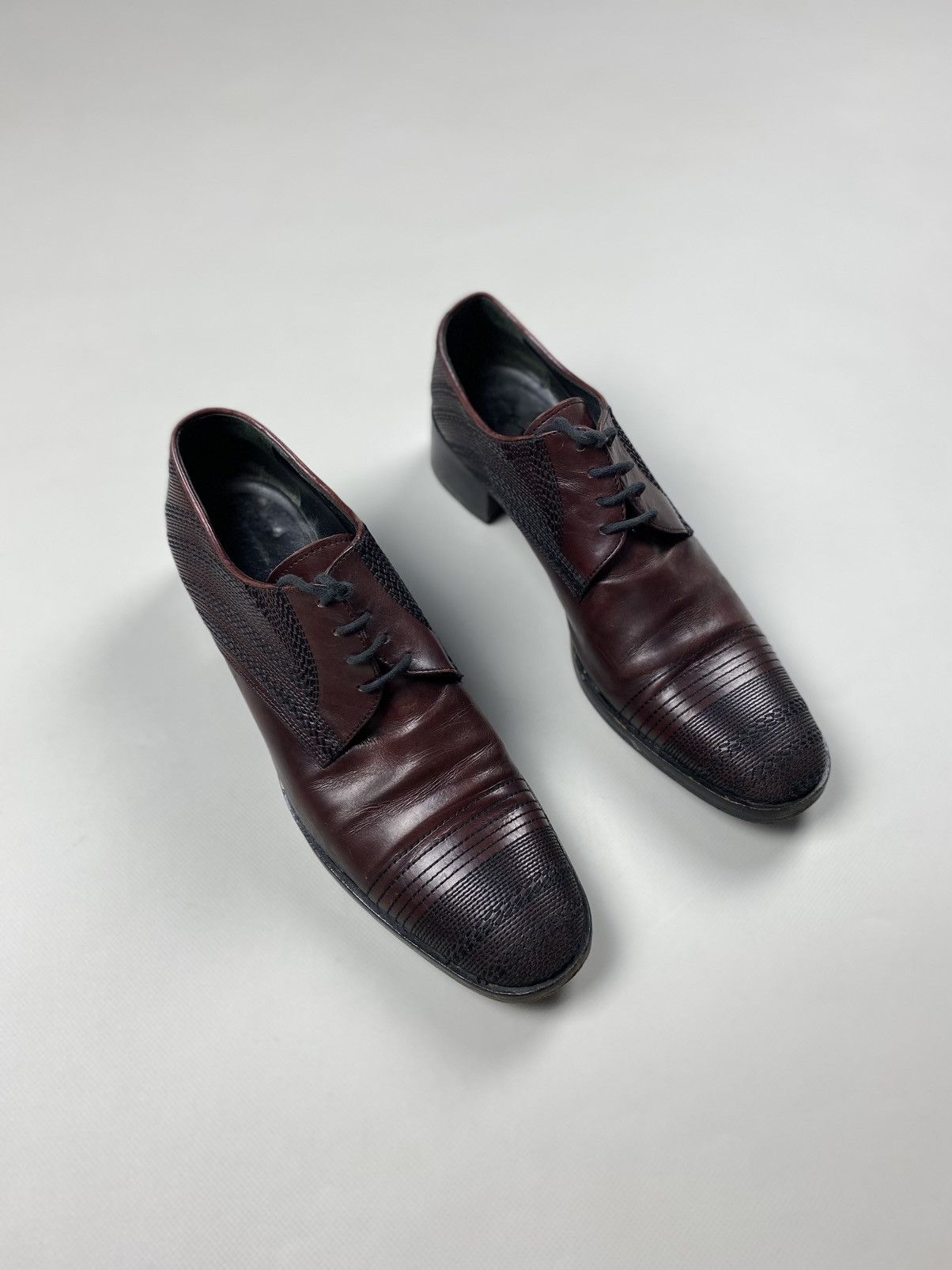 Jil Sander Ladies Formal Leather Lace Up Shoes Size 39 1/2 in Red, Women's