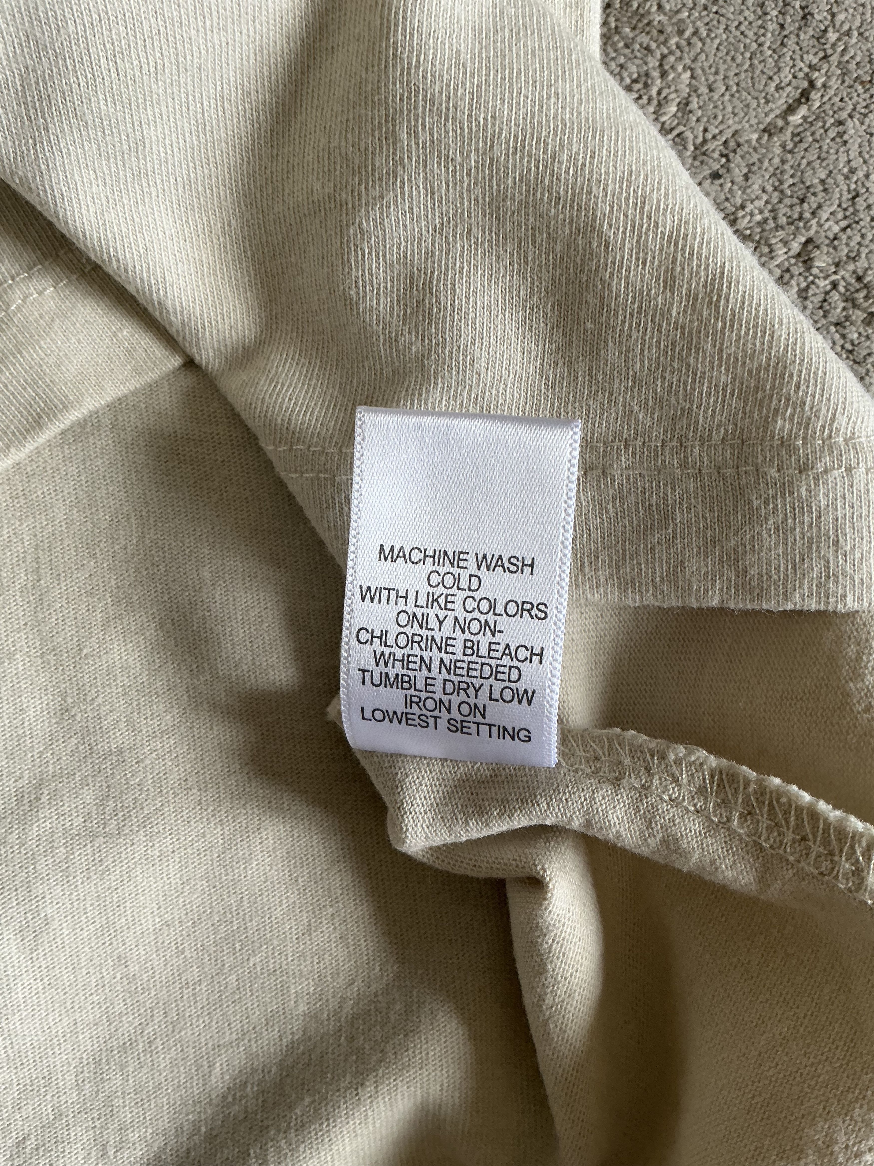 Fear of God Fog Fear of God collection two 2016-2017 cream T-shirt Size US L / EU 52-54 / 3 - 5 Thumbnail