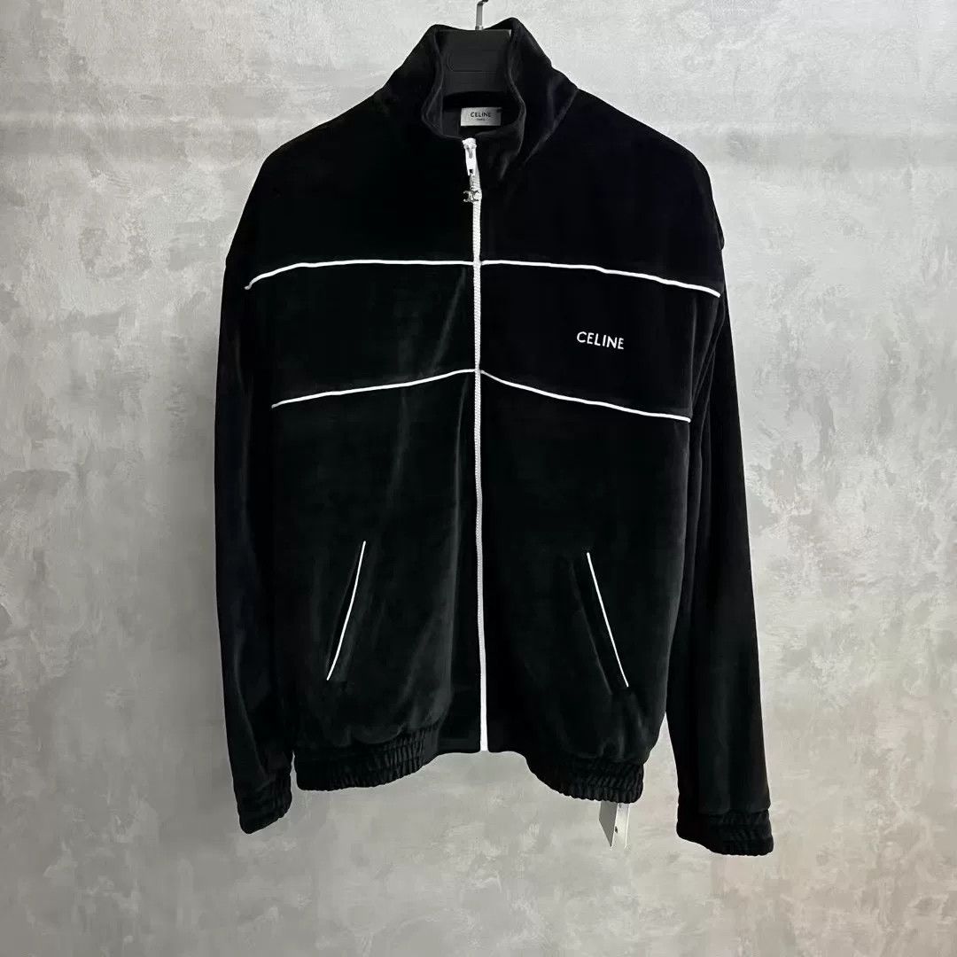 Celine Celine Embroidered Striped Black Light Jacket xl Men Size US XL / EU 56 / 4 - 1 Thumbnail