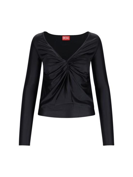 Diesel DIESEL Women Tops A17672 0PKAT 9XX Black Size L / US 10 / IT 46 - 1 Thumbnail