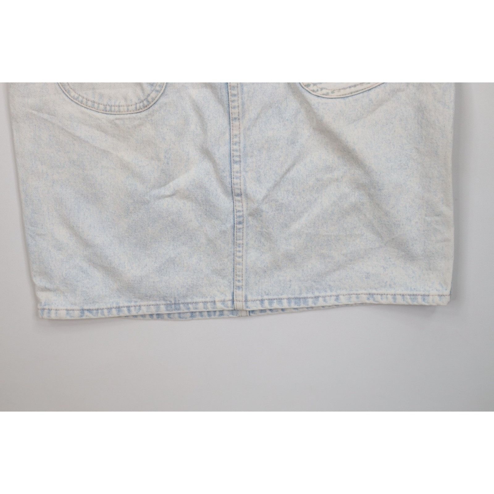 Vintage Vintage 90s Streetwear Faded Acid Wash Denim Jean Skirt Size 28" / US 6 / IT 42 - 13 Thumbnail
