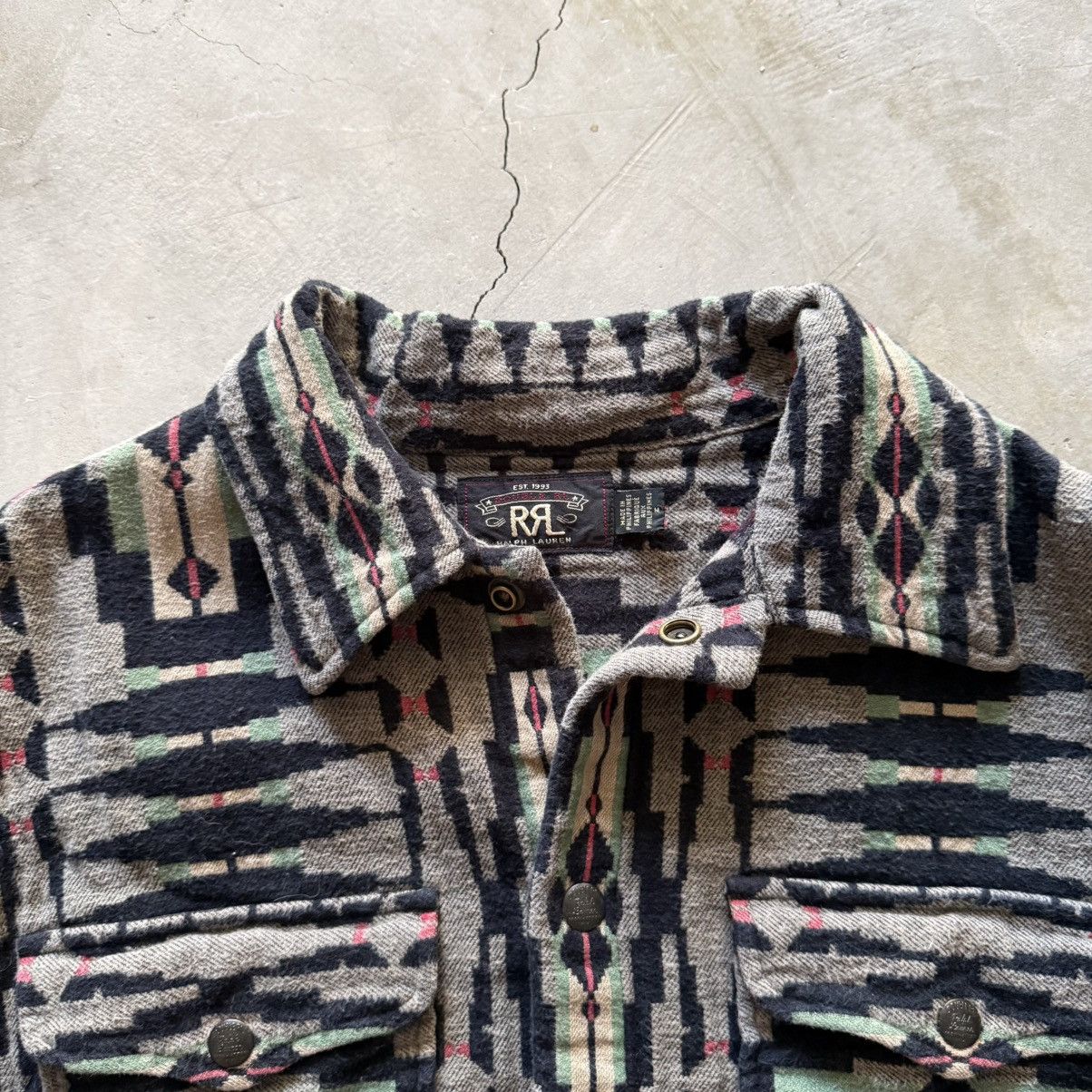 RRL Ralph Lauren RRL Brown Bear Blanket Jacquard Overshirt Size US L / EU 52-54 / 3 - 4 Thumbnail